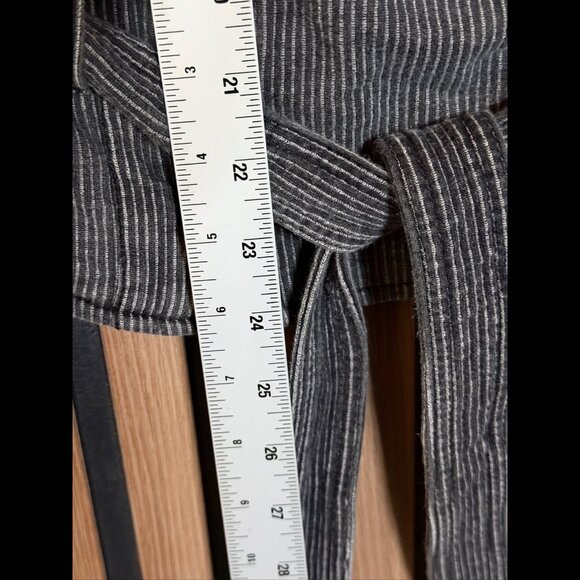 Free People Biker Jacket Medium Gray Black Motorcycle Hooded Belted Railroad - Picture 4 of 7